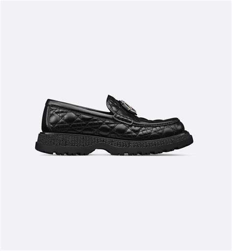 Dior Buffalo Loafer Black Cannage Kumo Leather 